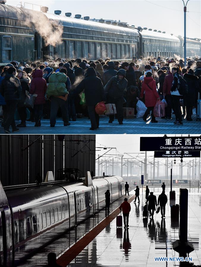 Xinhua Headlines: Moving China: The Spring Festival train journey now and then