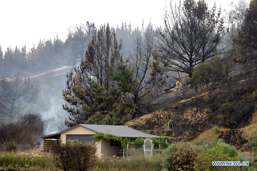 NEW ZEALAND-SOUTH ISLAND-BUSH FIRE