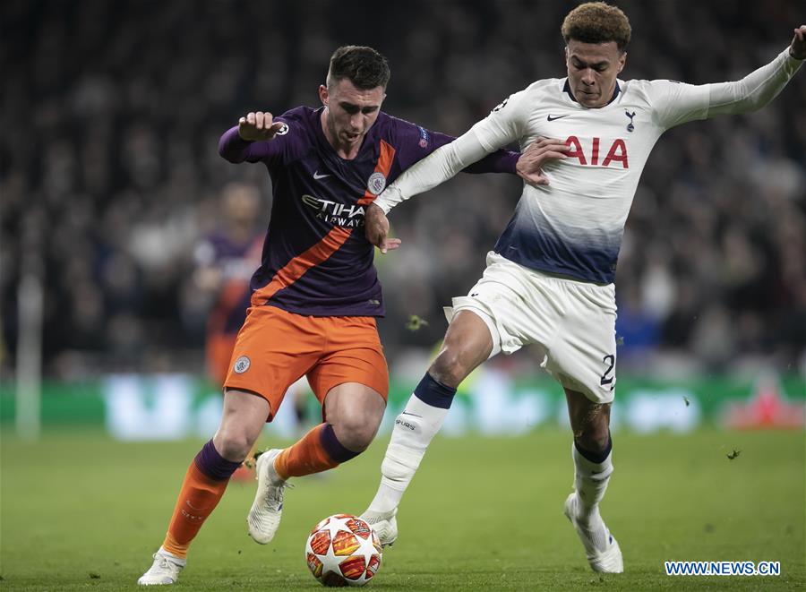 (SP)BRITAIN-LONDON-FOOTBALL-CHAMPIONS LEAGUE-QUARTERFINAL-TOT HOTSPUR VS MAN CITY