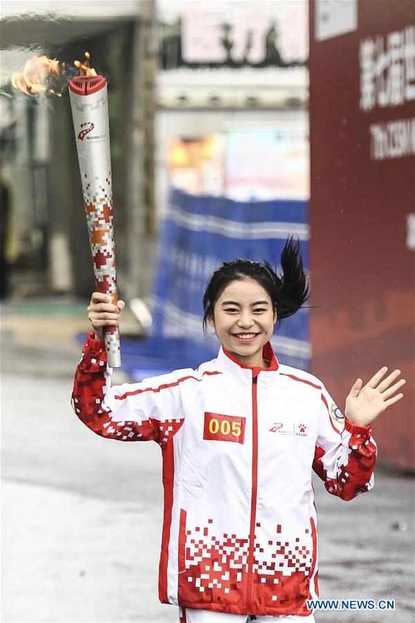 (SP)CHINA-WUHAN-7TH MILITARY WORLD GAMES-TORCH RELAY