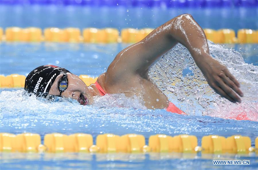 (SP)CHINA-WUHAN-7TH MILITARY WORLD GAMES-SWIMMING-WOMEN 4&times;200M FREESTYLE RELAY