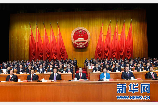 10月1日，慶祝中華人民共和國(guó)成立66周年暨新疆維吾爾自治區(qū)成立60周年大會(huì)在新疆人民會(huì)堂隆重舉行。 新華社記者 饒愛民 攝