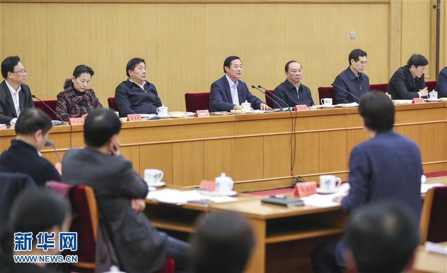 3月17日，中共中央政治局委員、中央書記處書記、中宣部部長劉奇葆在北京出席中華優(yōu)秀傳統(tǒng)文化傳承發(fā)展工作座談會。 新華社記者丁林?jǐn)z