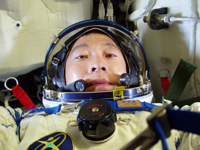 楊利偉在神舟五號上。