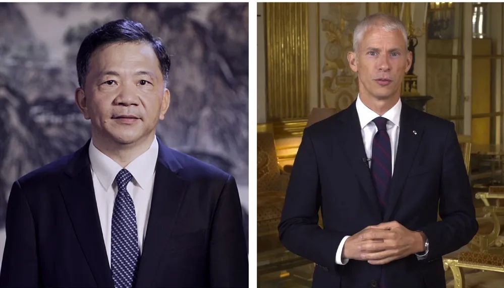 中宣部副部長，中央廣播電視總臺臺長、  總編輯慎海雄與法國文化部部長弗蘭克&middot;里斯特  共同宣布項(xiàng)目啟動