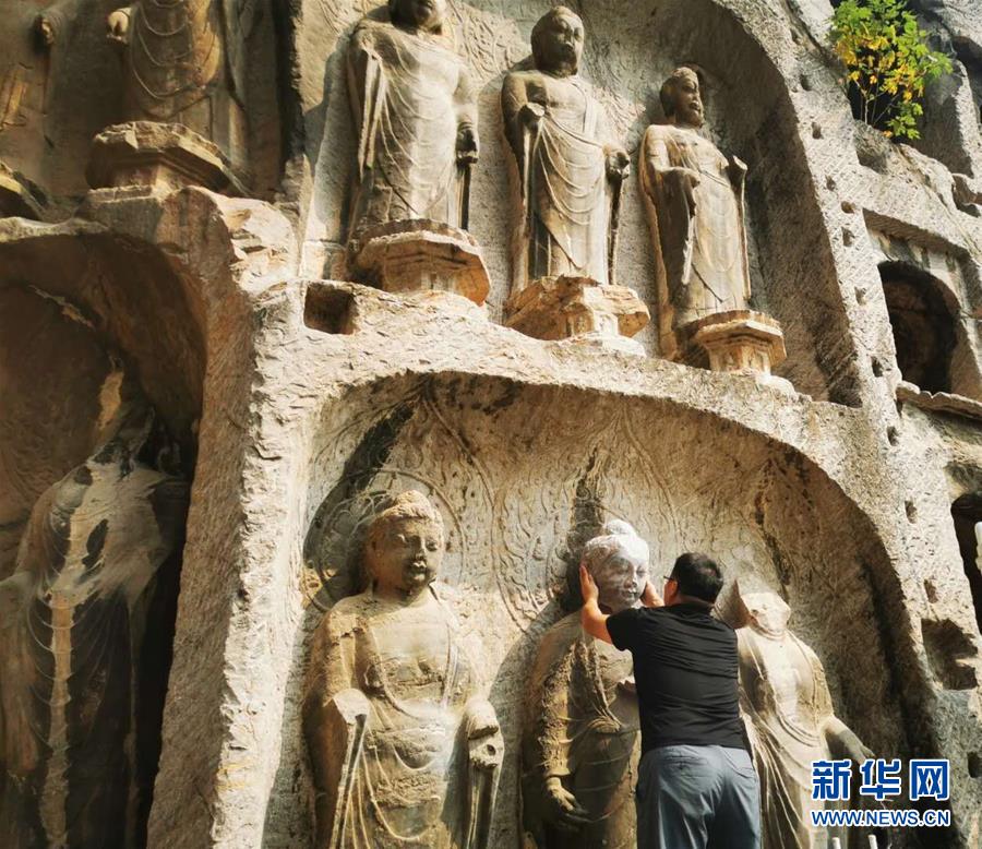 （圖文互動(dòng)）（4）合體了，龍門(mén)石窟流散佛首首次實(shí)現(xiàn)&ldquo;數(shù)字復(fù)位&rdquo;