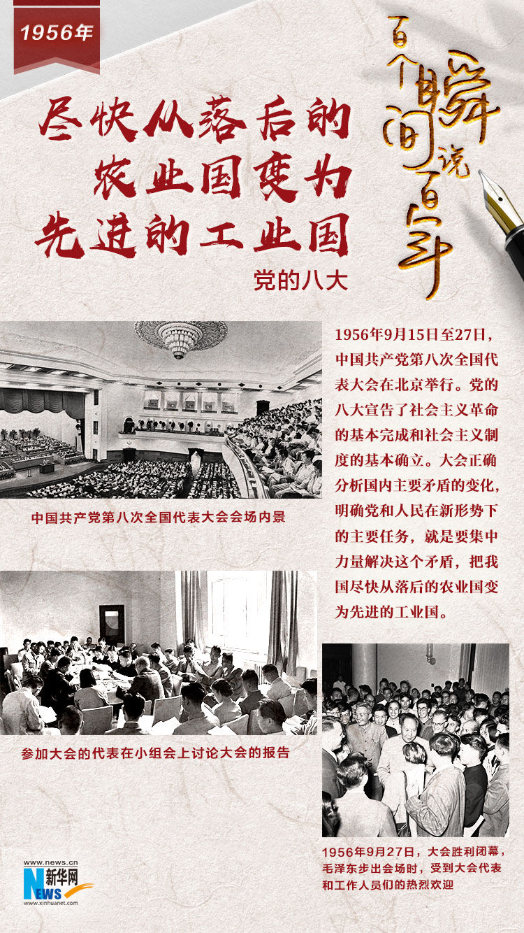 1956，盡快從落后的農業(yè)國變?yōu)橄冗M的工業(yè)國