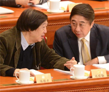 馮鞏、馮驥才出席政協(xié)全體會議