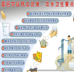 震后災區(qū)民眾飲食、飲水衛(wèi)生要點