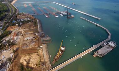 ?？趪?guó)家帆船帆板基地公共碼頭海上主體工程即將投入使用