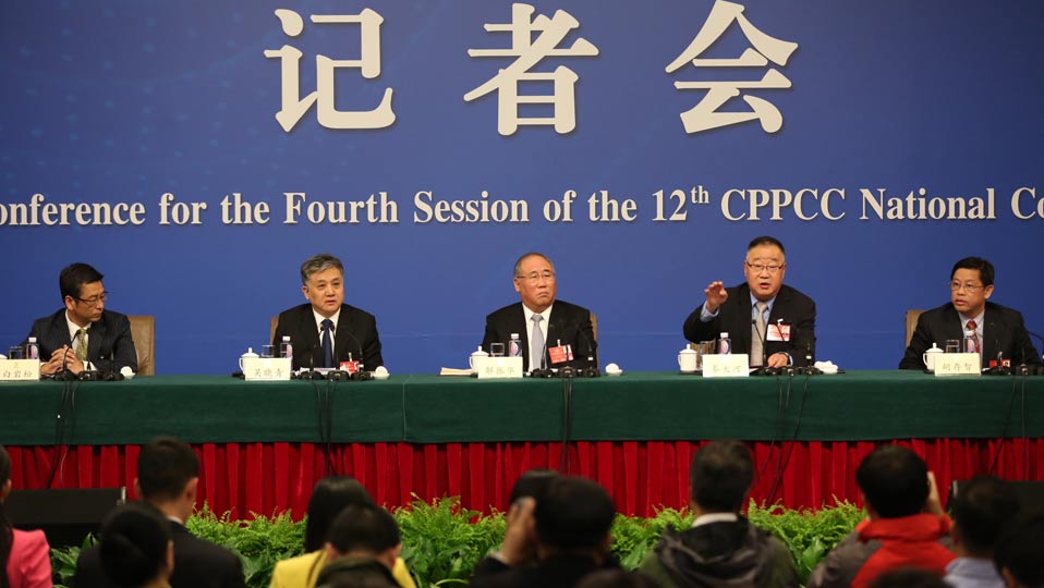 解振華、秦大河、吳曉青、胡存智、白巖松答記者問