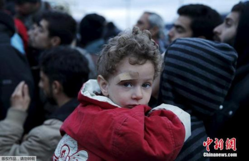 滯留希臘的難民。