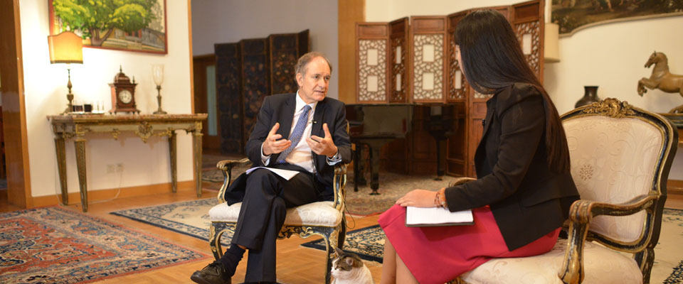 意大利駐華大使：期待中意合作更深入、更全面