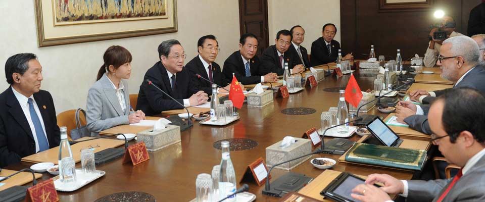 俞正聲會(huì)見摩洛哥政府首腦本&middot;基蘭