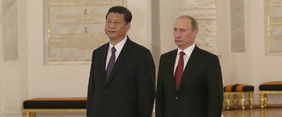 2013年3月，習近平出席普京舉行的歡迎儀式